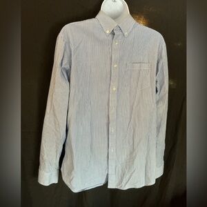 Izod Kids Blue and White Striped Button-Down Shirt
